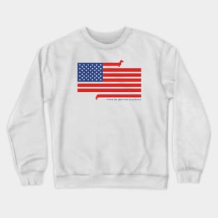 Flag of the United States of America Dachshund Crewneck Sweatshirt